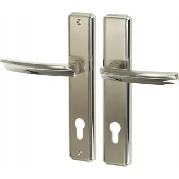 Dveřní kování Vnější klika Km Express Dlouhá, Čtvercová rozeta, Rozeta pro vložku