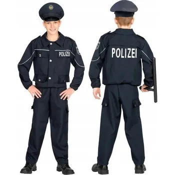 Karnevalový kostým Kostým Policista - Dětský Karnevalový Kostým (Kurtka, Kalhoty, Čepice) - Velikost 158