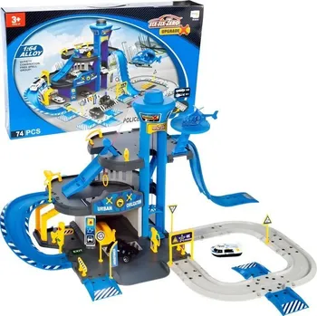 Dětské zboží ECOTOYS Policejní parkovací stanice 74ks