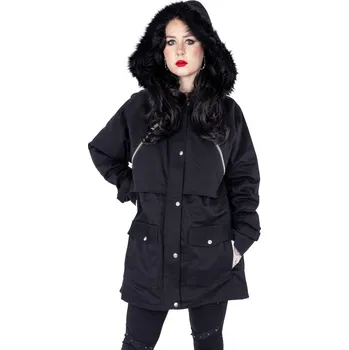 Dámský kabát bunda dámská VIXXSIN - SYLVIA PARKA - BLACK - XL