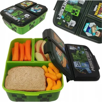 Svačinový box KRABIČKA S PŘIHRÁDKAMI PRO DĚTI OBĚD-BOX KRABIČKY KONTEJNERY