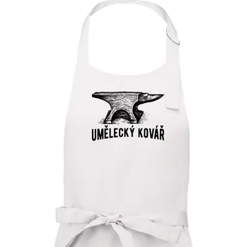 Kuchyňská zástěra Umělecký kovář - Pánská zástěra na vaření - Univerzální velikost ( Bílá )