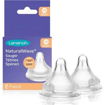 dudlíky Dudlík na láhev Lansinoh Natural Wave Novorozenec XS od 0m+ 2 kusy