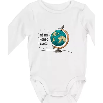 Až na konec světa - Body kojenecké s dlouhým rukávem - Dlouhý r. do 3 měs ( Bílá )