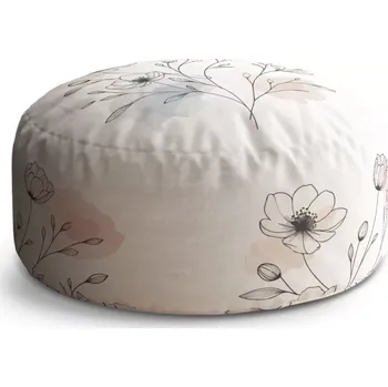 Taburet Sablio Taburet Circle Květinová linie: 38x48 cm