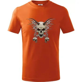 Metal devil (Hana-creative) - Tričko dětské bavlněné - 104-110cm / 3-4 roky ( Oranžová )