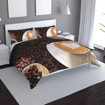 Povlečení Sablio Povlečení Káva - 140x220 / 90x70