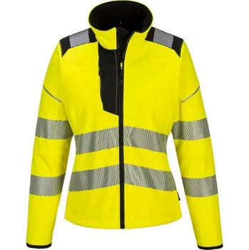 PortWest | Dámská softshellová bunda PW3 Hi-Vis - Orange/Black / L / L / oranžová