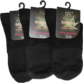 Dámské ponožky RS zkrácené unisex bambusové jednobarevné ponožky s jemným svěrem mix1 39-42