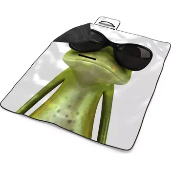 deka Sablio Plážová deka Žába v brýlích: 200x140 cm