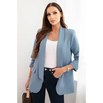 Kesi Dámské sako 9165 bez zapínání Barva: Modrá, Velikost: S/M