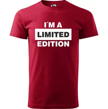 Sablio Tričko s potiskem I´m a limited edition - červené 4XL