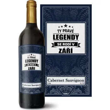 Víno Sablio Červené víno Ty pravé legendy se rodí v září: 0,75 l