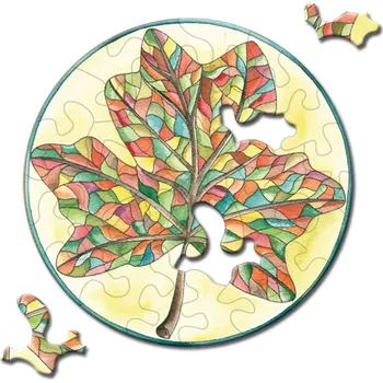 Puzzle Kulaté puzzle CURIOSI Picoli – list, 33 dílků