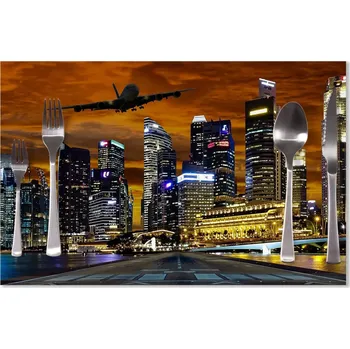 prostírání Sablio Prostírání Letadlo nad mrakodrapy: 40x30cm