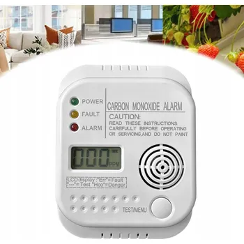 Zabezpečovací technika LCD DETEKTOR OXIDU UHELNATÉHO CO alarm CERTIFIKOVANÝ DETEKTOR