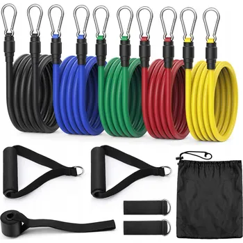 SADA 5 ODPOROVÝCH GUM NA CVIČENÍ FITNESS BANDS DO 75 KG VYSOKÁ KVALITA