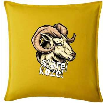 Polštář Starej kozel - Polštář 50x50 - 50x50 - Pouze potah ( Žlutá )