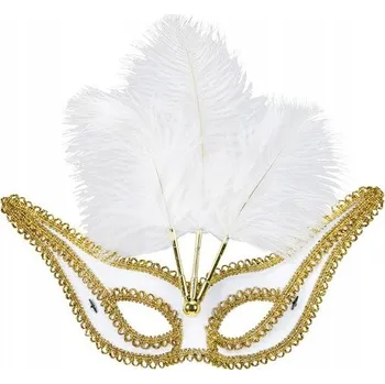 Karnevalová maska Maska na oči (benátská) Widmann plastová bílá