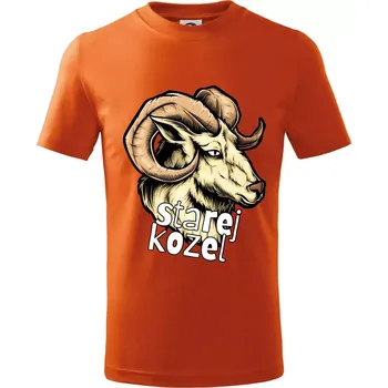 Chlapecké tričko Starej kozel - Tričko dětské bavlněné - 158 cm/12 let ( Oranžová )