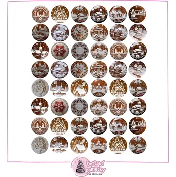 Jedlá dekorace na dort ozdobSi Vánoční perníčky - jedlý papír nebo fondánový list - Jedlý papír / Decor gel 50 g +39 Kč