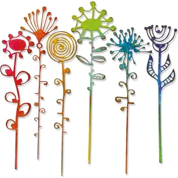 Řezačka papíru Sizzix Umělecké květiny - vyřezávací kovové šablony Thinlits (6ks)