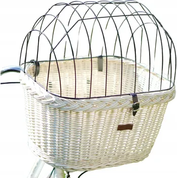 Košík na láhev Přední košík na kolo Polska Wiklina Bílý košík na kolo