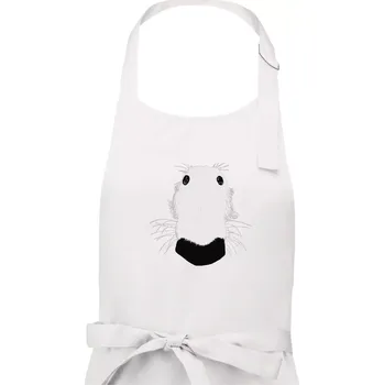 Kuchyňská zástěra Barzoj čumák (Moňas) - Pánská zástěra na vaření - Univerzální velikost ( Bílá )