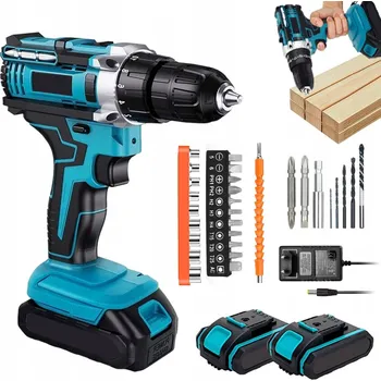 Vrtačka AKUMULÁTOROVÁ PŘÍKLEPOVÁ VRTAČKA, 2 RYCHLOSTI, 2 BATERIE 1200MAH, 20V, 1850 OT/MIN