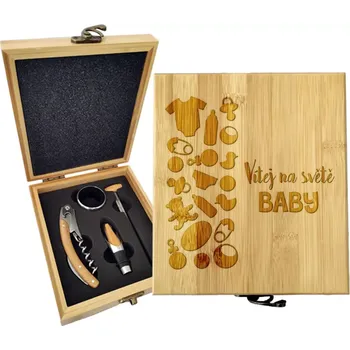 Víno Sablio Dárková sada na víno Vítej na světě, baby: 147×168×49 mm