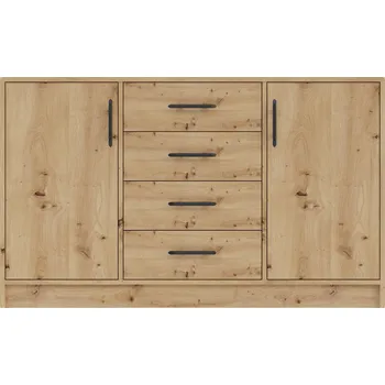 Komoda Velká komoda do obývacího pokoje Smart - Meblar Dub Artisan 140x84 cm