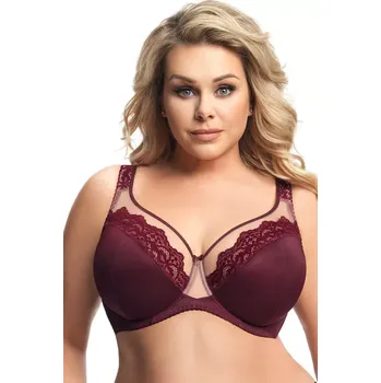 Dámské spodní prádlo Měkká dámská podprsenka LUISSE K441 Bordó kaštanové 65L