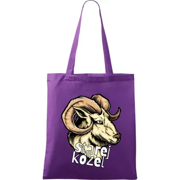 Starej kozel - Taška bavlněná - 42 x 38 cm ( Fialová )