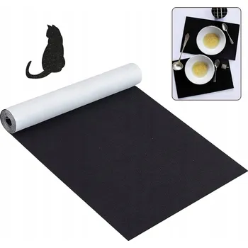 Obraz PLSTĚNÁ PODLOŽKA samolepicí ČERNÁ plst k vystřižení arch 200x40 cm