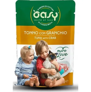 Krmivo pro kočku OASY MORE LOVE KAPSIČKA TUŇÁK S KRABEM 70G