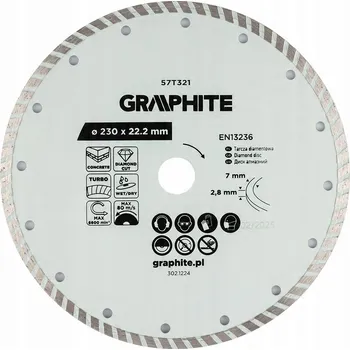 Řezný kotouč DIAMANTOVÝ ŘEZNÝ KOTOUČ 230 mm TURBO SEGMENTOVÝ pro suché i mokré řezání