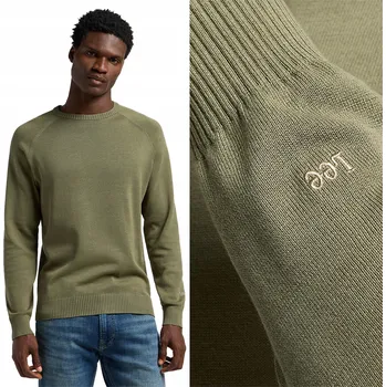 Pánský svetr SVETR LEE CLEAN RAGLAN MERCANTILE GREEN 112355673 M