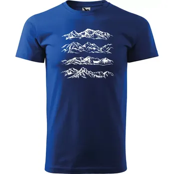 Pánské tričko Sablio Tričko s potiskem Cesta na vrchol - modré L