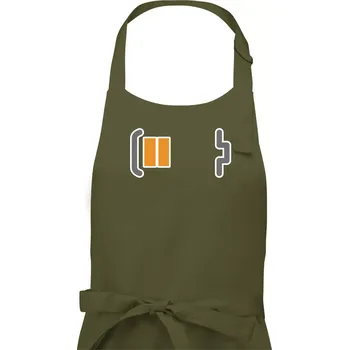 Kuchyňská zástěra Rodinná trika - baterie táta - Pánská zástěra na vaření - Univerzální velikost ( Khaki )