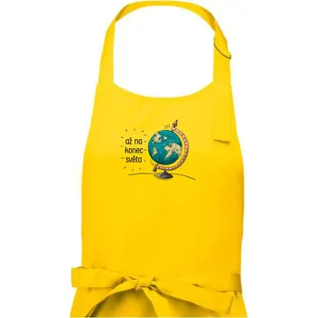 Kuchyňská zástěra Až na konec světa - Pánská zástěra na vaření - Univerzální velikost ( Žlutá )