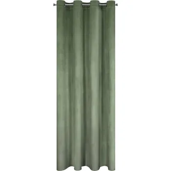 Obraz Eurofirany závěs sametový 140x250 cm na kroužky MELANIE olivový