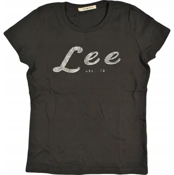 LEE dívčí tričko GREY s krátkým rukávem LOGO T _ 8 let (128 cm)