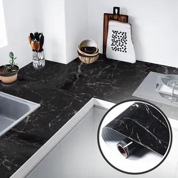 Tapeta Tapeta - černý mramor 100cm