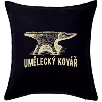 Polštář Umělecký kovář - Polštář 50x50 - 50x50 - Pouze potah ( Černá )