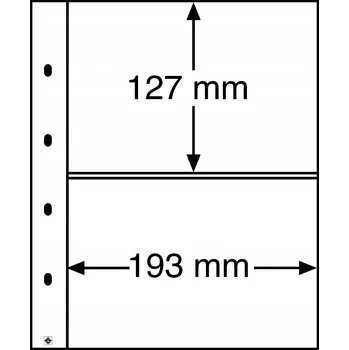 Sběratelství LEUCHTTURM Karta/Strana OPTIMA XL 2S pro bankovky a pohlednice, černá