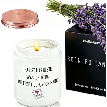 Svíčka SOJOVÁ VONNÁ SVÍČKA RELAXAČNÍ Levandule Uvolnění 200g PREMIUM