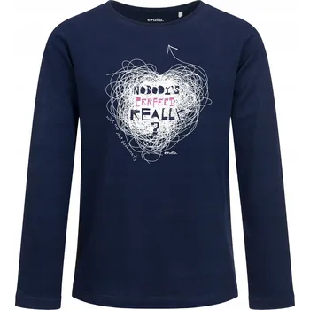 Dívčí oblečení Endo dětské tričko s dlouhým rukávem bavlna modré velikost 122