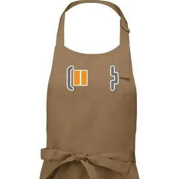 Kuchyňská zástěra Rodinná trika - baterie táta - Pánská zástěra na vaření - Univerzální velikost ( Cappuccino )