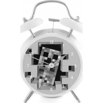 Budík Hlasitý budík s retro zvonky - Minecraft4