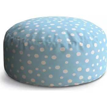 Taburet Sablio Taburet Circle Bílé puntíky na modré: 38x48 cm